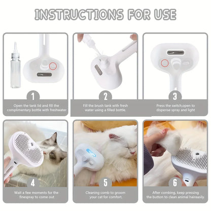 SteamCare™ Pet Grooming Comb – Hair Remover & Massaging Brush